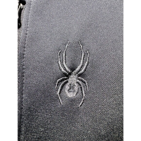 Spyder Jacket Men's Outbound Fleece 1/4 Zip Pullover Black Gray Size Large - Picture 4 of 6